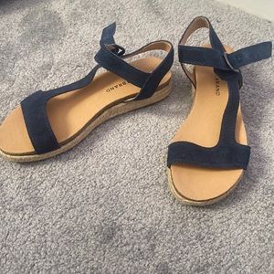 Size 6 Lucky Brand Denim Felt Sandal